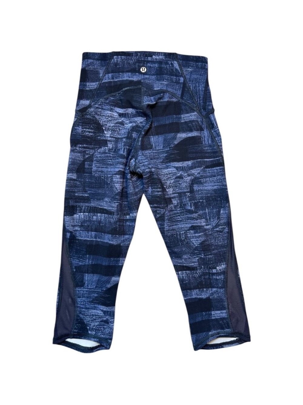 Lululemon Train Times Crop 17” Midnight Mesh Panel Capri Leggings